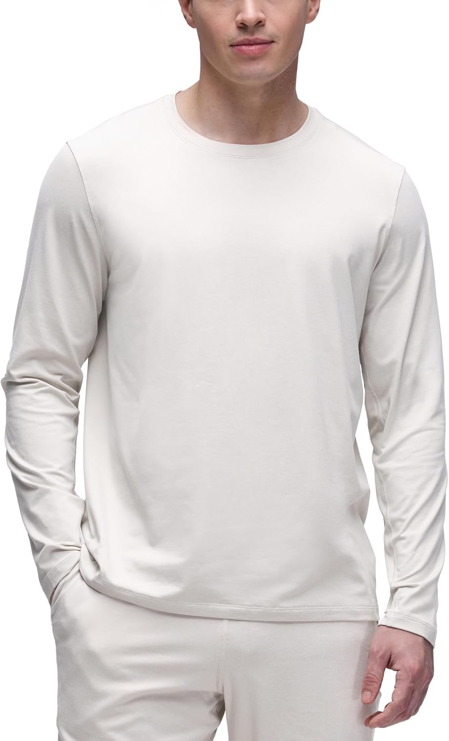 CRZ YOGA Cloud Jersey Long Sleeve Shirts for Men - Soft Tops