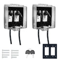 2-Gang Baby Safety Dual Outlet Cover Box - Key Lock for Better Toddler