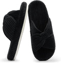 Chantomoo Slippers for Women Corduroy Bow Crossbands - Cozy Memory