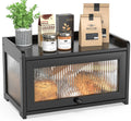 Bamboo Bread Box for Kitchen Counter with 360 Display - Large Capacity