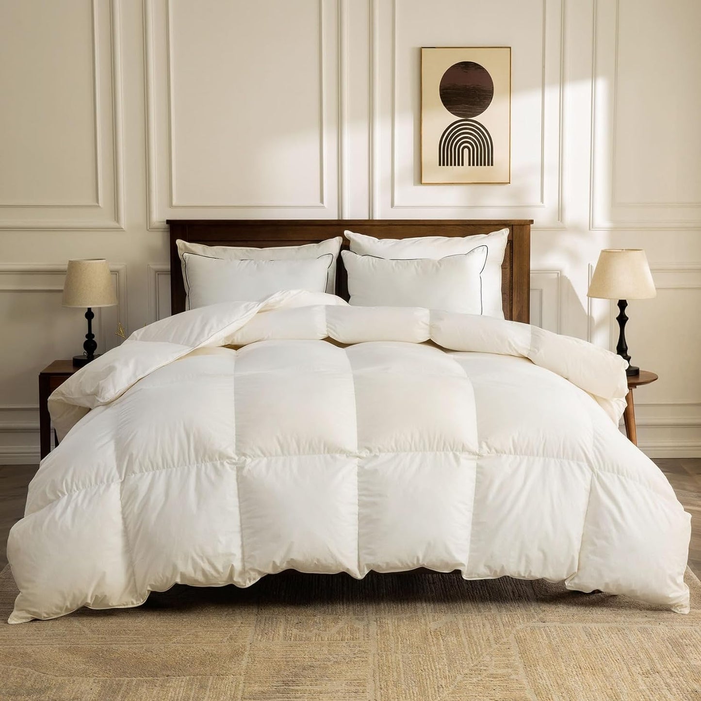 BPC Heavyweight Organic Feather Down Comforter Queen Size