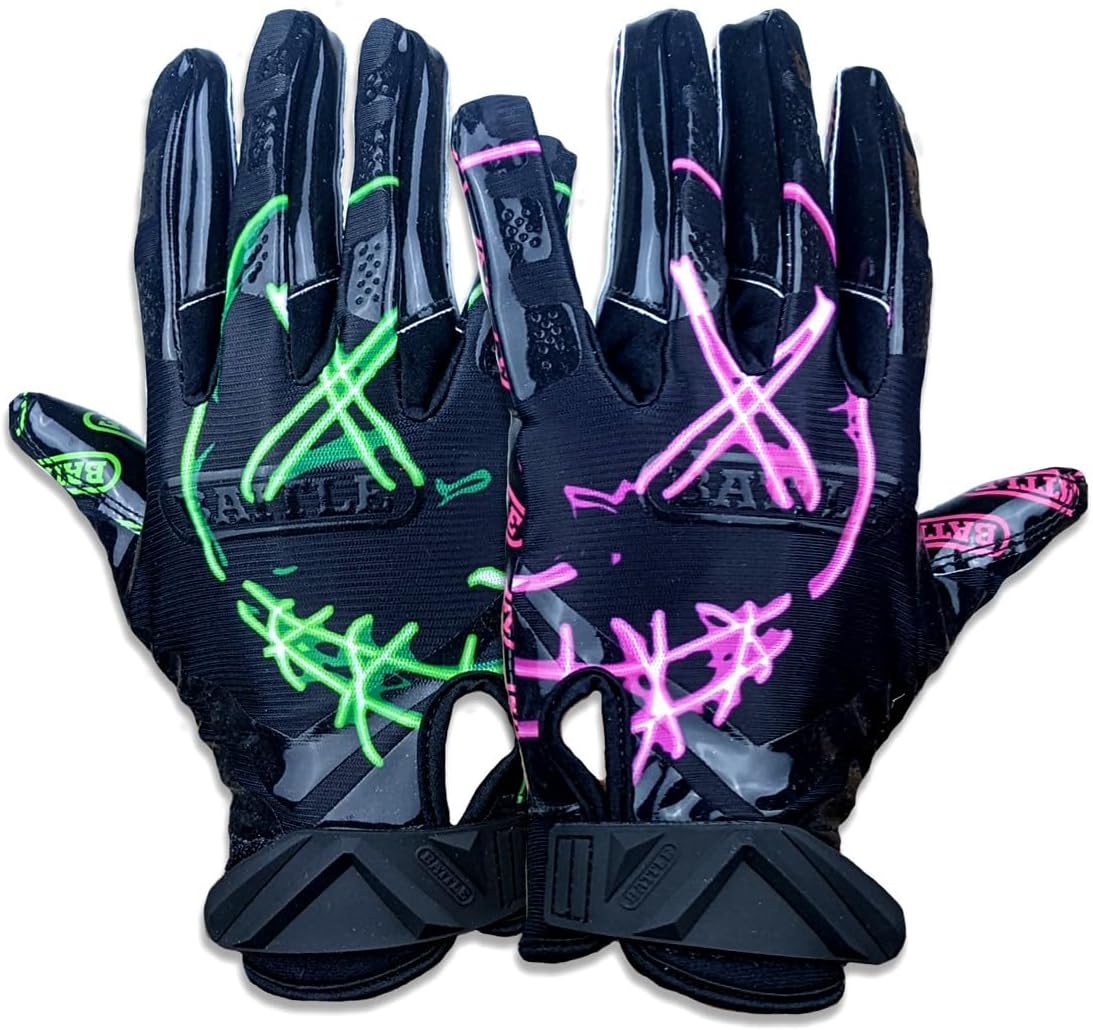 Battle Sports Back of Hand Wide Receiver Football Gloves Review