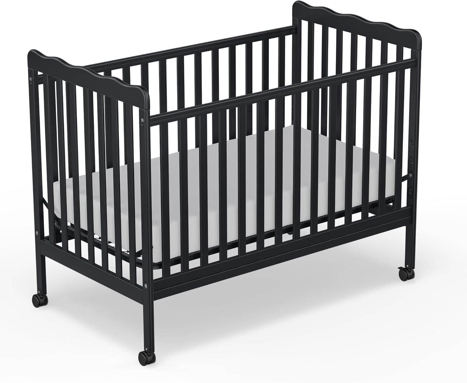 Saylike 3-in-1 Convertible Baby Crib with Locking Wheels