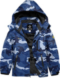 Boys Waterproof Ski Snow Jacket with Removable Plush Hood - Warm