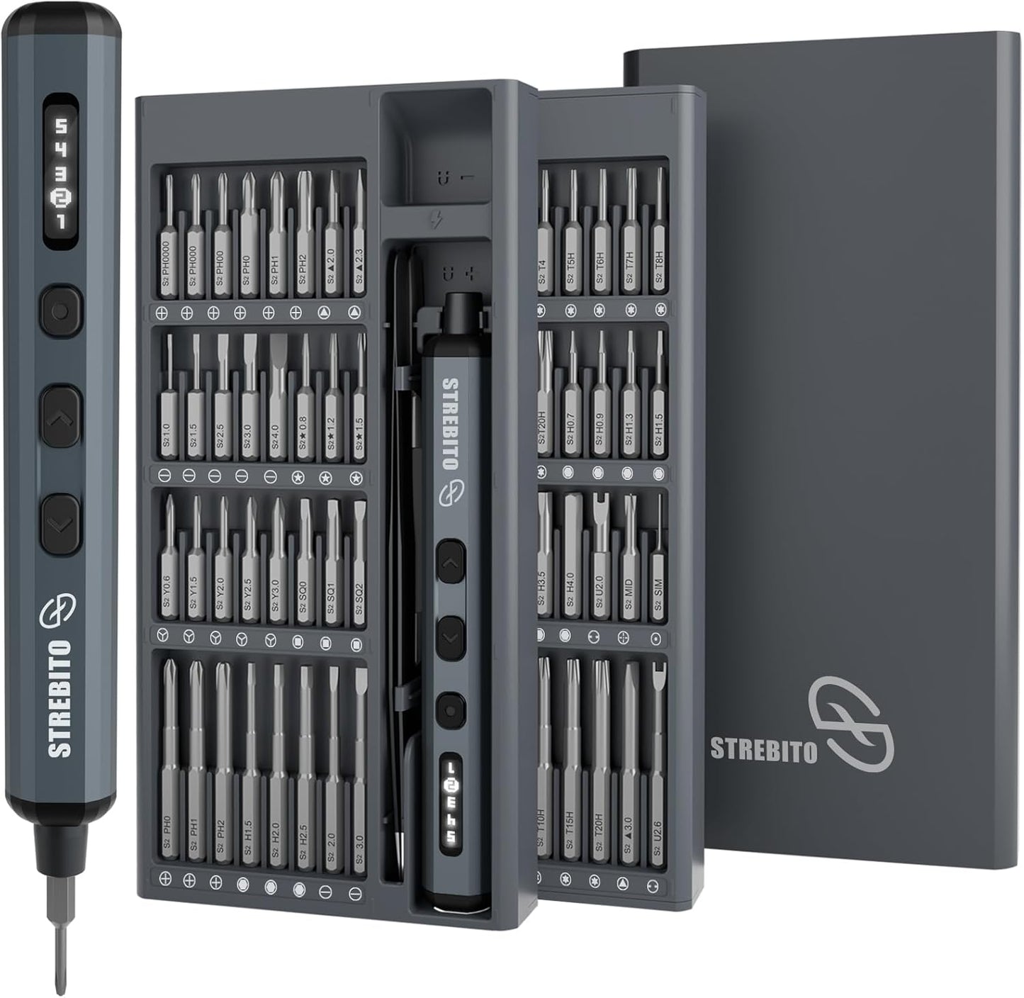 STREBITO Mini Electric Screwdriver Set for Precision Repairs
