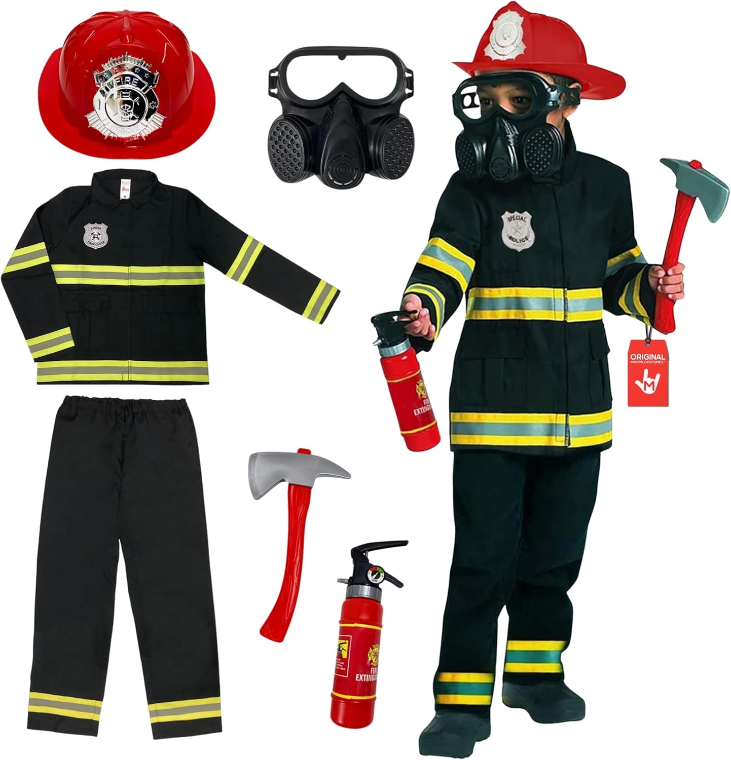 Morph Firefighter Costume for Kids - Perfect for Halloween Fun