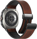 Magnetic Leather Watch Band Compatible with Galaxy Watch Ultra 47mm