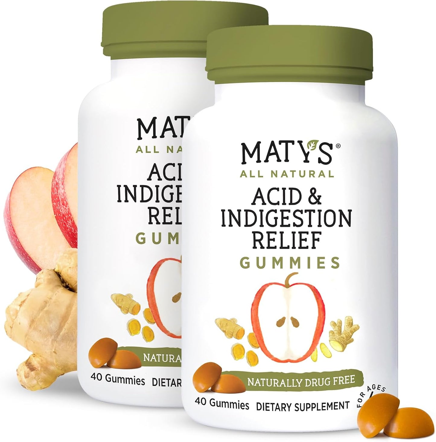 Matys Apple Cider Vinegar Gummies, Acid Reflux Relief, 80 Ct
