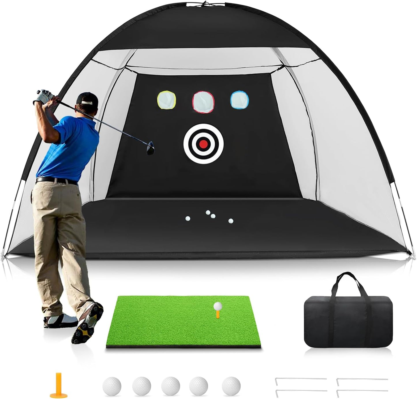 Premium Golf Net Set: Improve Your Swing Anywhere!