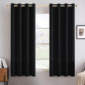 MIULEE Linen Texture Blackout Curtains for Bedroom 52x45 Inch