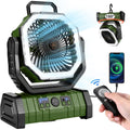 Odoland 30000mAh Camping Fan with LED Lantern - Long Battery Life