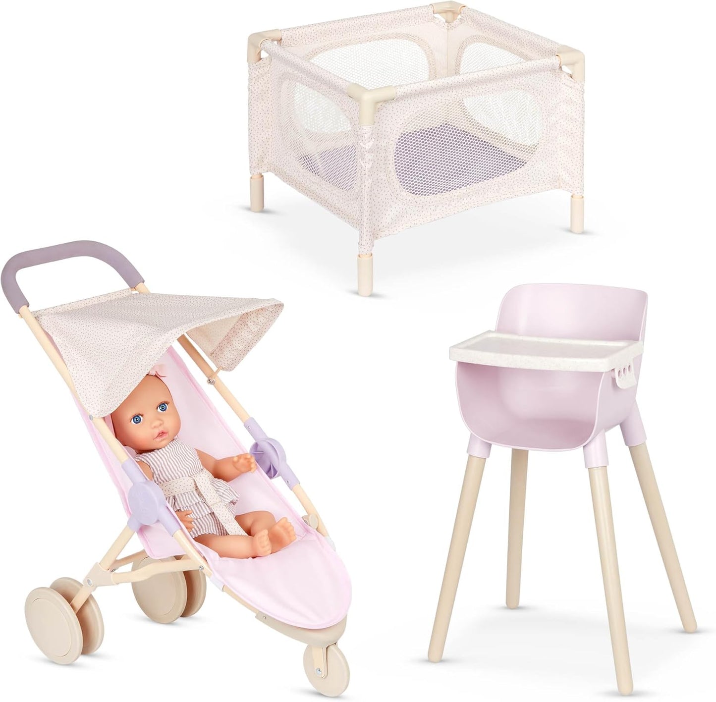LullaBaby 14-Inch Realistic Baby Doll & Accessory Bundle Set