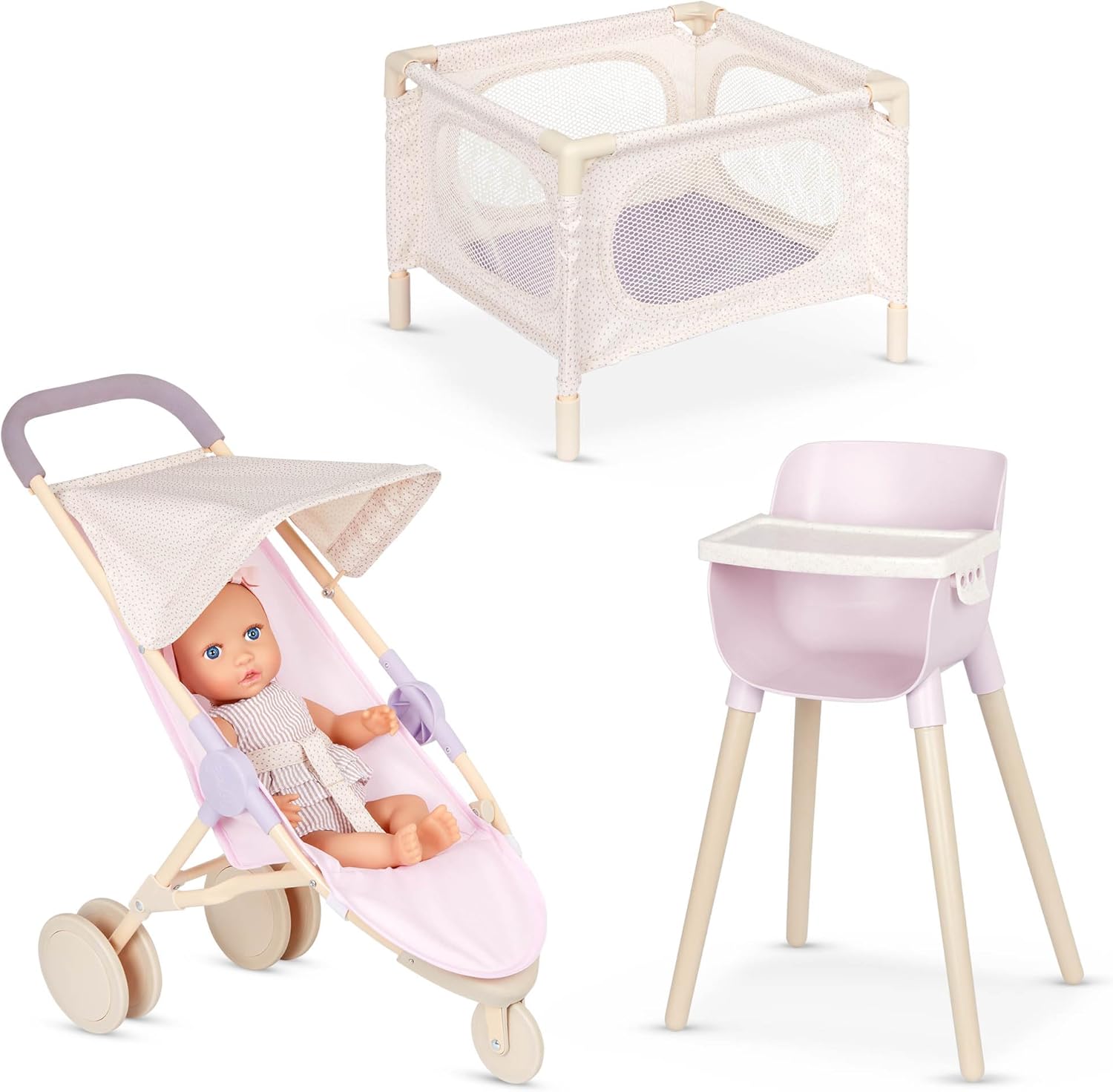 LullaBaby 14-Inch Realistic Baby Doll & Accessory Bundle Set