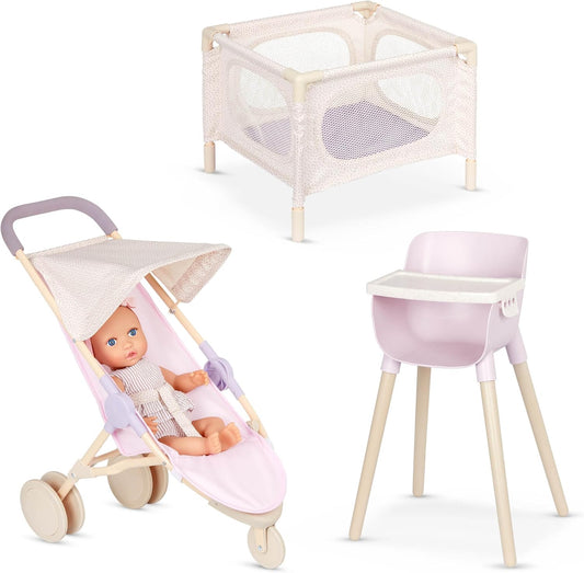 LullaBaby 14-Inch Realistic Baby Doll & Accessory Bundle Set