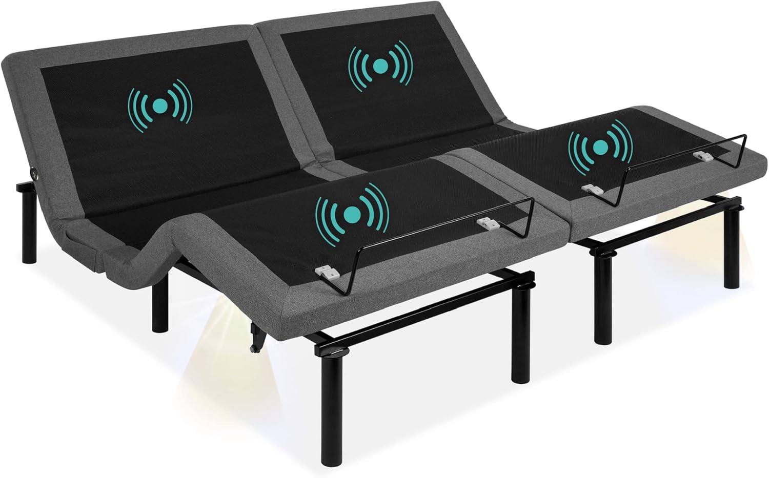 Ergonomic Split King Size Adjustable Bed Frame with Remote Control