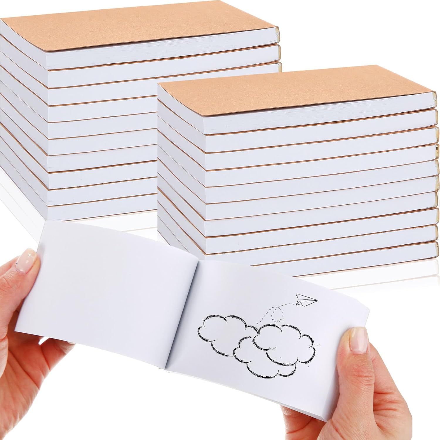 Seajan 100 Pcs Blank Flip Books for Animation and Sketching