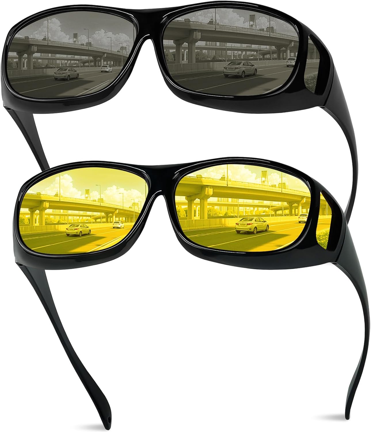 Anti Glare Polarized Night Driving Glasses for Men and Women