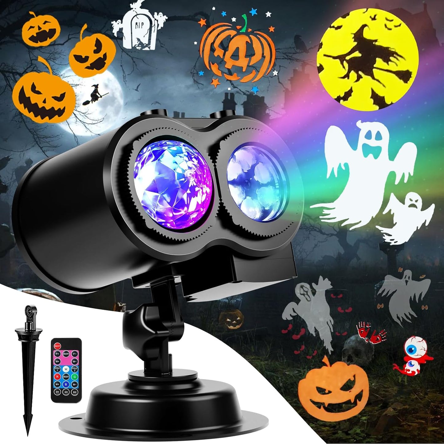 Brighter Halloween Decorations Projector Lights for Festive Fun