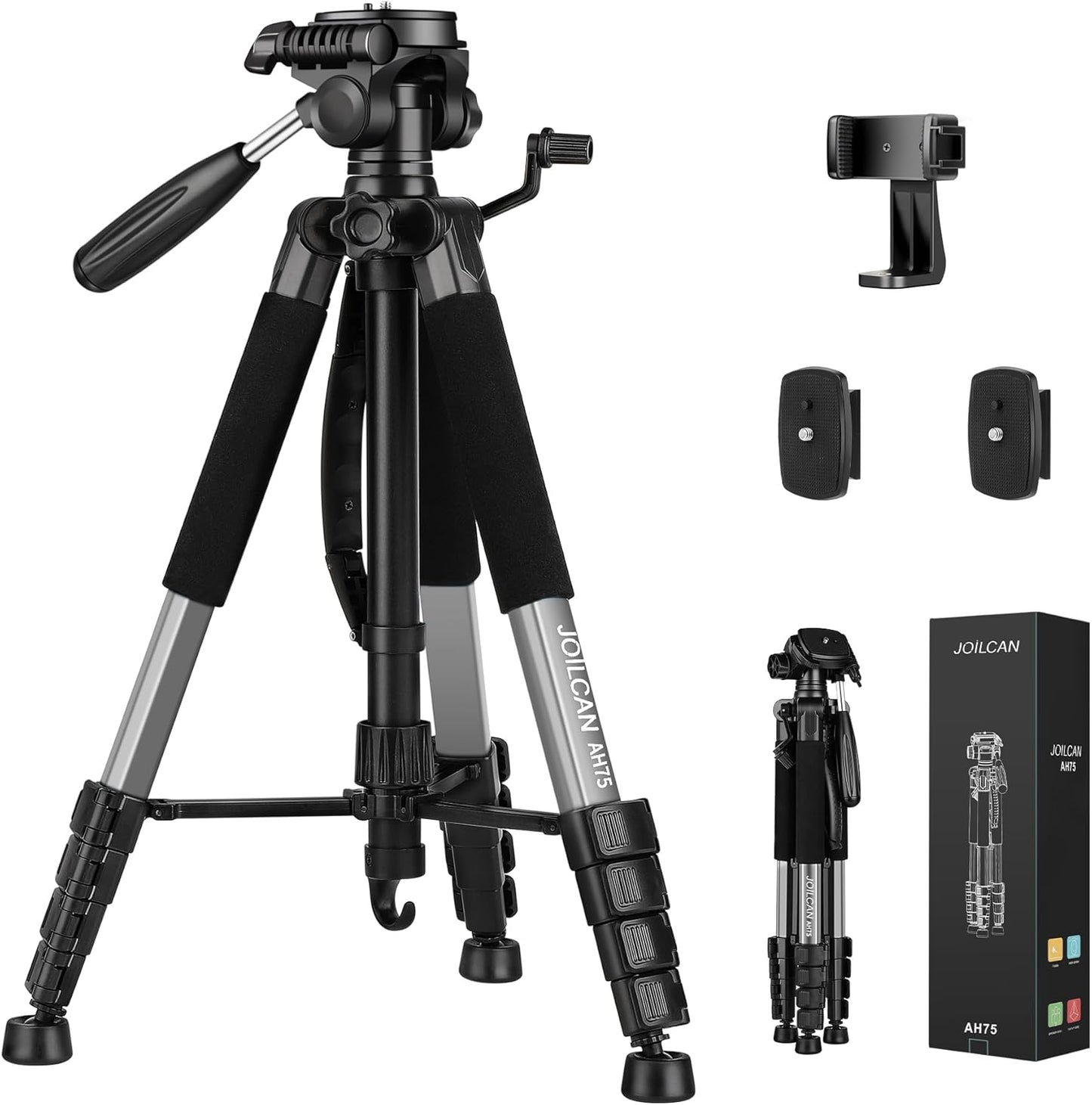 JOILCAN Tripod for Camera and Cell Phone - 74in Heavy Duty Stand