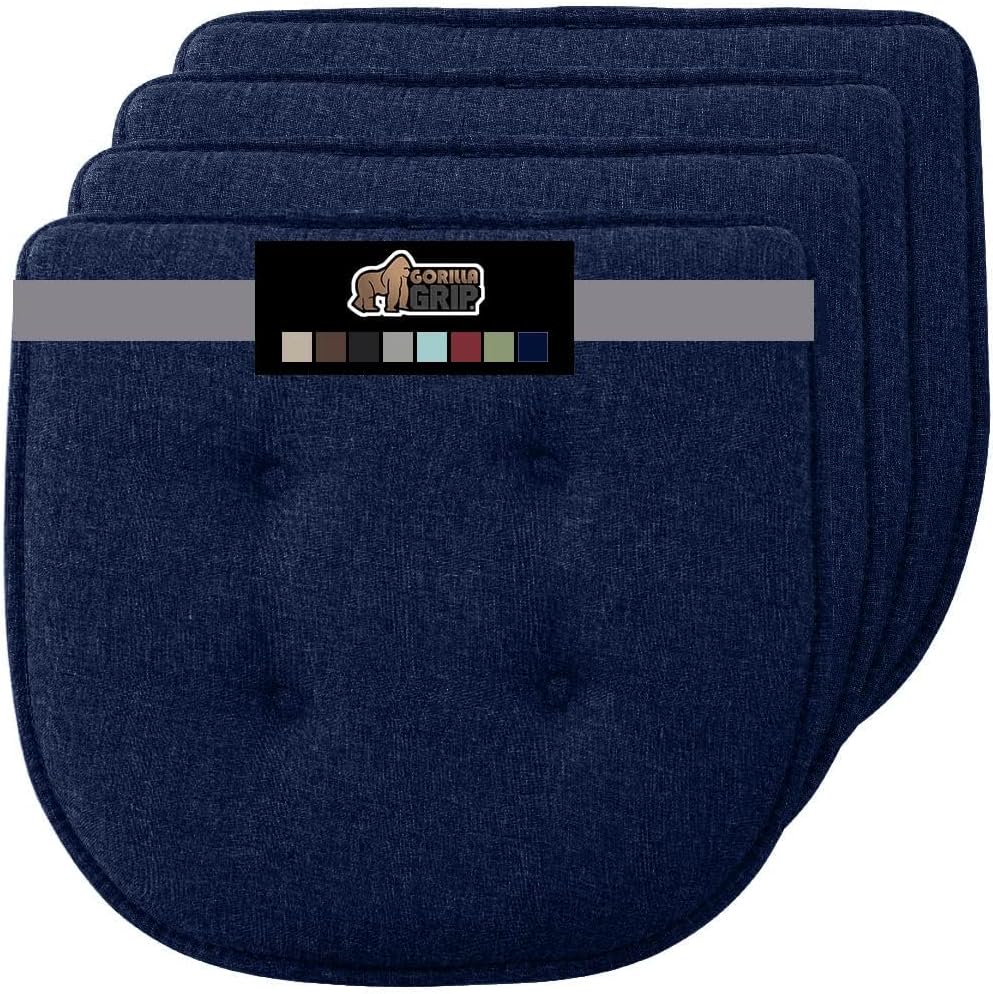 GORILLA GRIP Slip Resistant Tufted Chair Cushions for Comfort