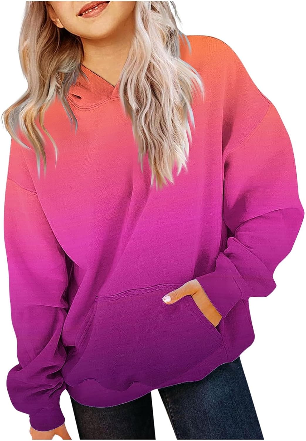 Next Day: Trendy Gradient Hoodies for Teen Girls