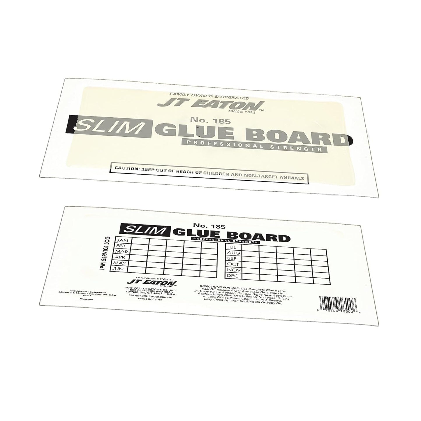 JT Eaton 185 Slim Glue Board - No-Mess Indoor/Outdoor Non-Toxic