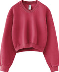 Hatant Acid Wash VNeck Sweatshirt for Women - Vintage Crop Hoodie