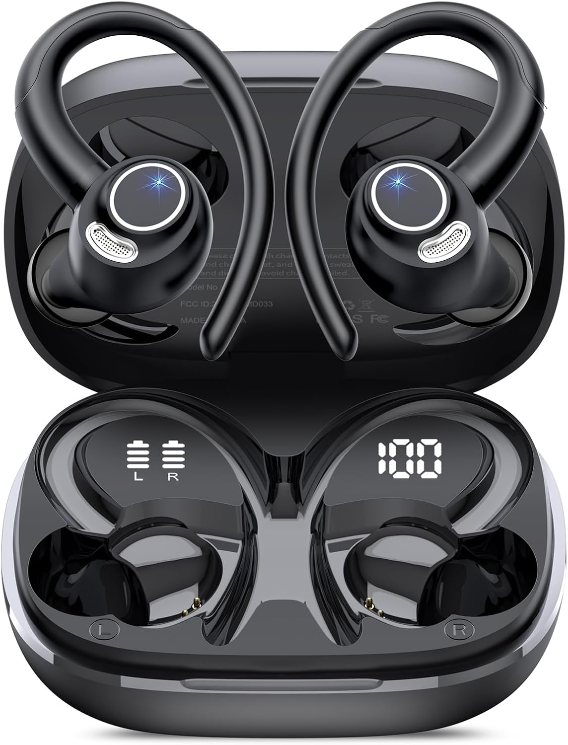 Wireless Earbuds with ENC Noise Cancelling Mic for Sports