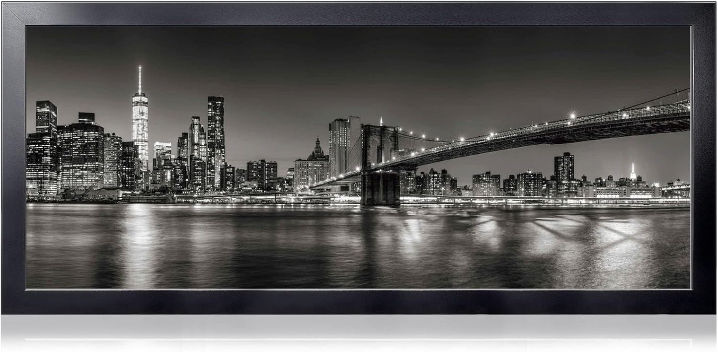 Annecy 12x30 Picture Frame Black for Panoramic Wall Decor