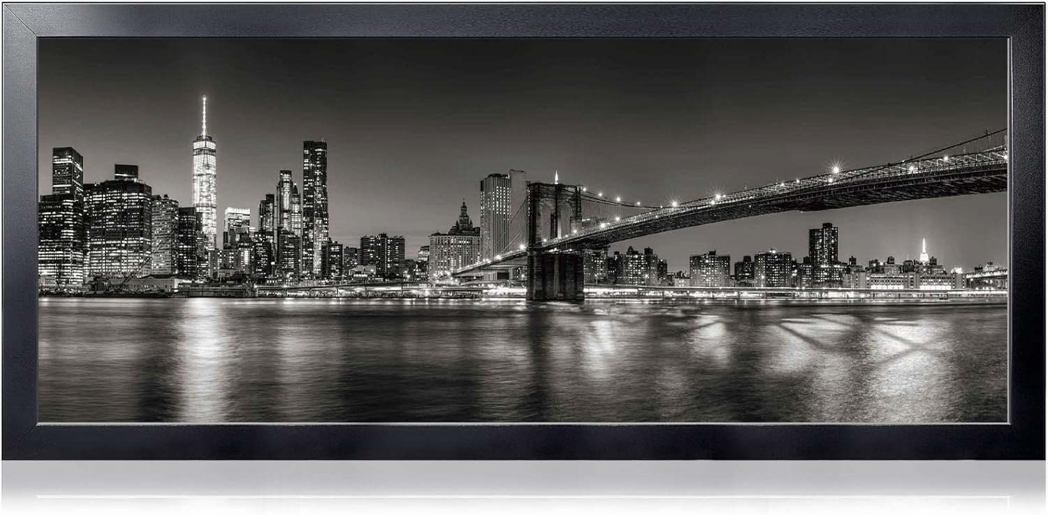Annecy 12x30 Picture Frame Black for Panoramic Wall Decor