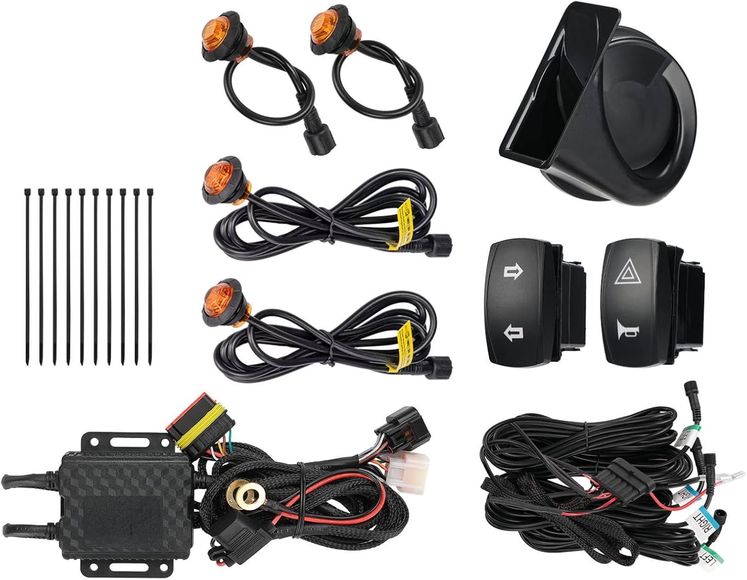KEMIMOTO UTV Turn Signal Kit with Horn for Safe Driving