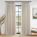 Beige Pinch Pleated Full Blackout Curtains 95in - Room Darkening