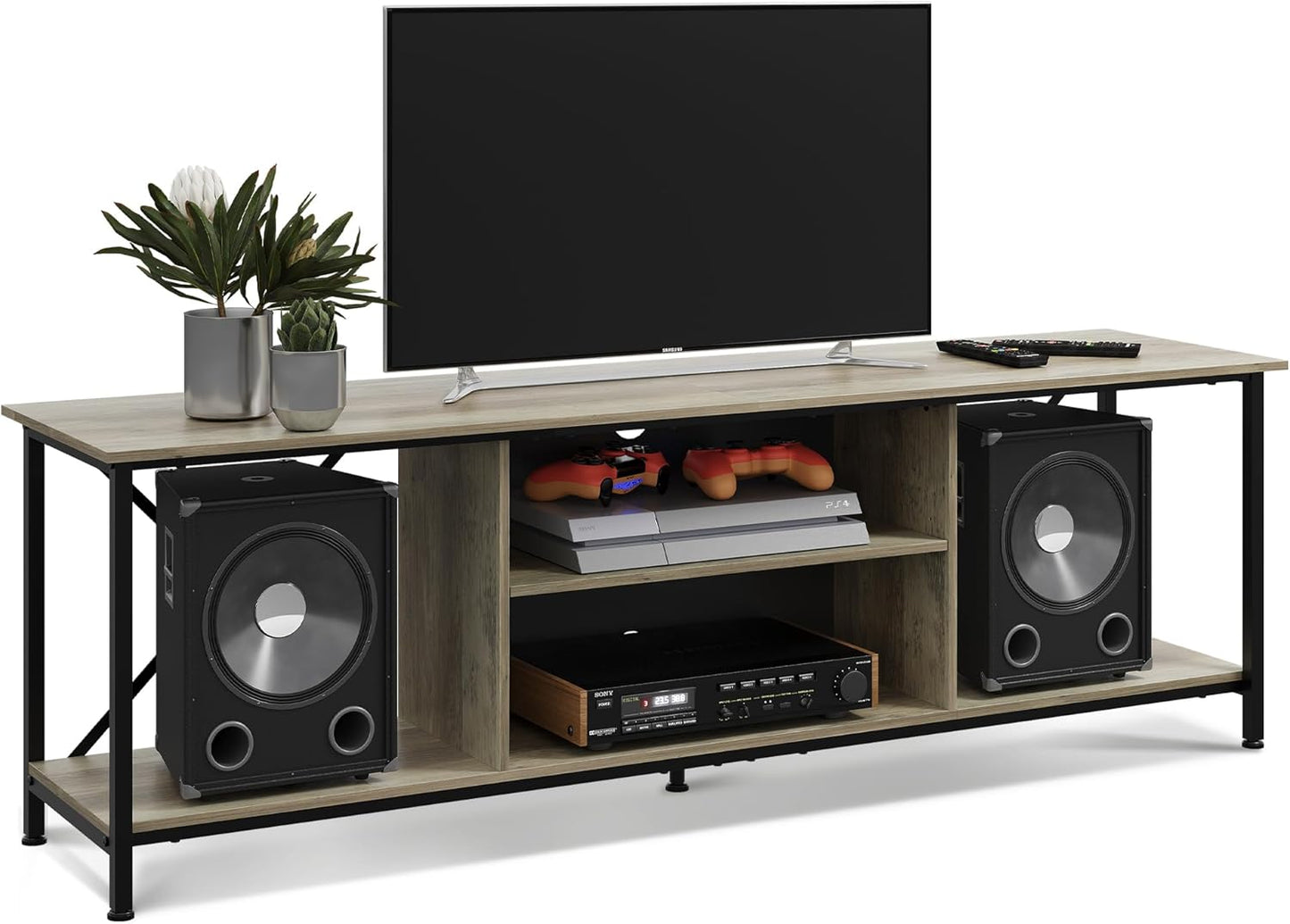 WLIVE 63-inch Large Industrial TV Stand for Up to 70 in TVs