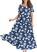 Casual Floral Dress for Women by YESNO Featuring Convenient Pockets