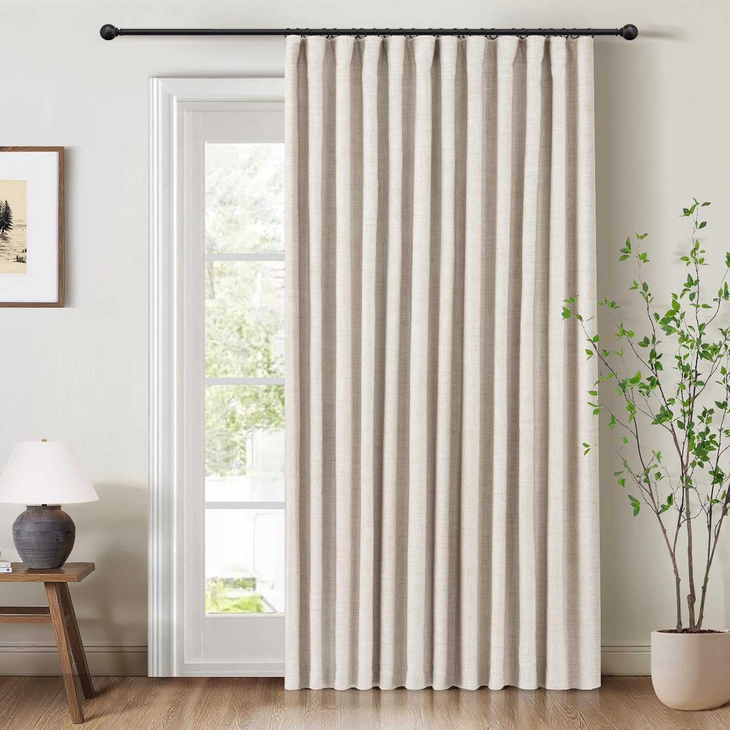 INOVADAY 100% Blackout Curtains for Bedroom, 96 Inch Long