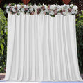 Joydeco Wrinkle-Free White Wedding Curtains - 5ft x 10ft, 2 Panels