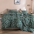 Garden Style Floral Duvet Cover Queen Size - Soft Cotton, Reversible