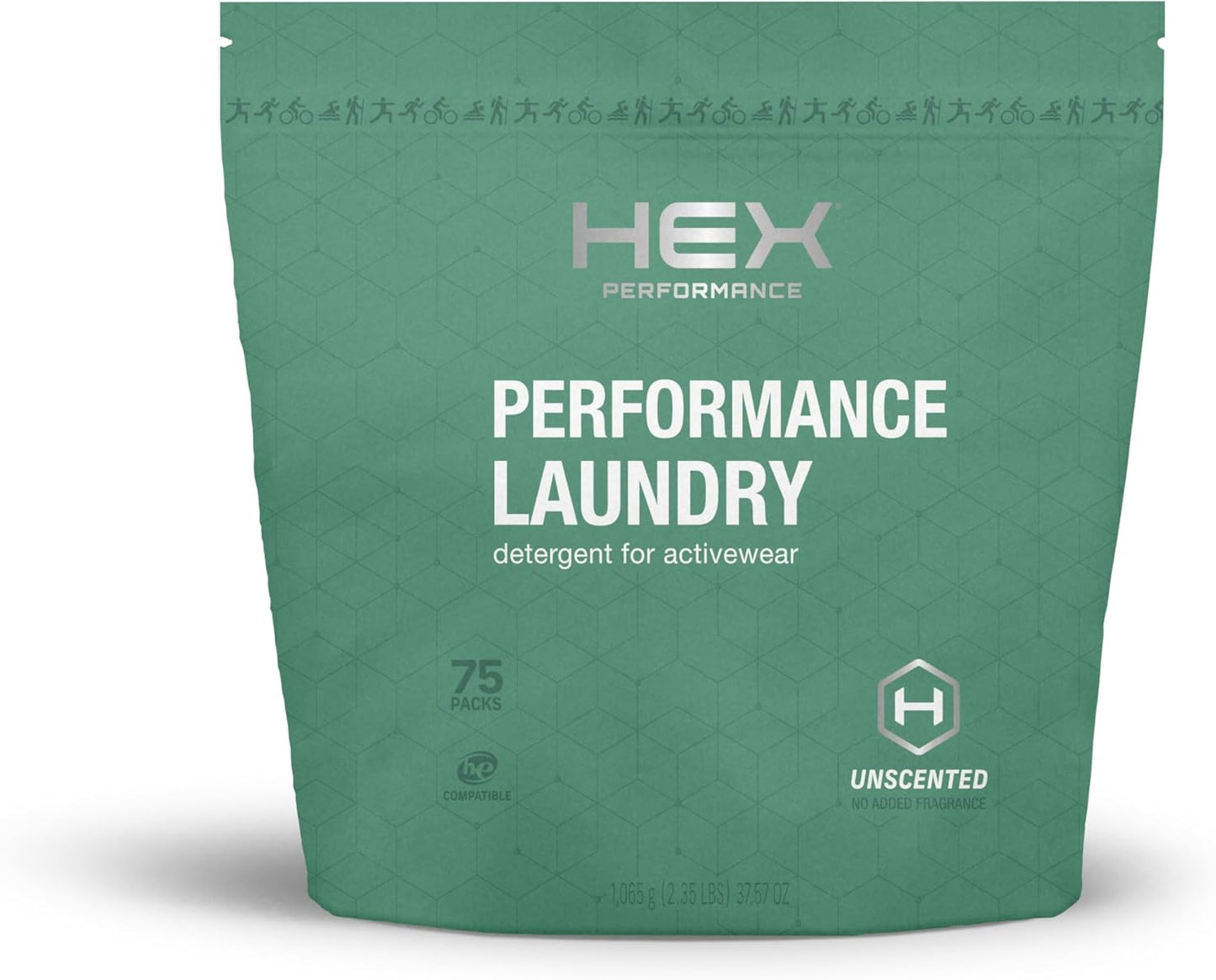 HEX Performance Laundry Packs for Activewear, 75ct Unscented