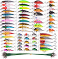 Fishing Lures Kit Mixed Including Minnow Popper Crank Baits