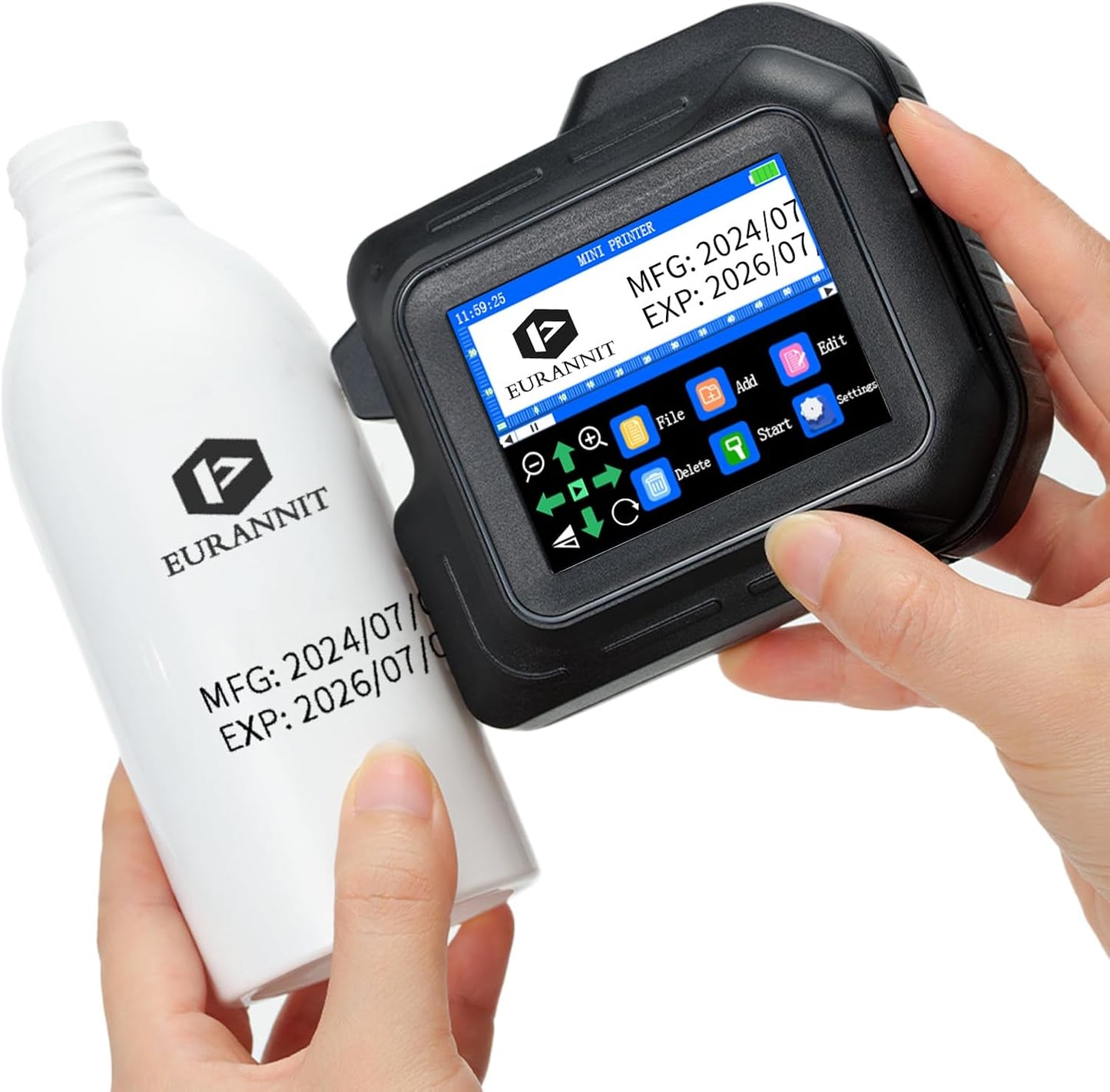 Eurannit Mini Handheld Inkjet Printer: Print Anywhere with Precision