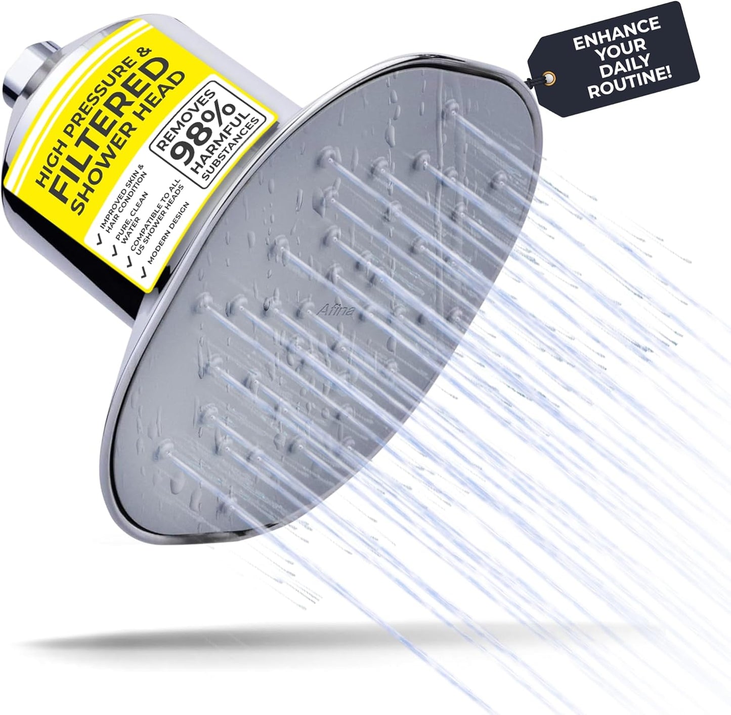 Revitalize with Afina High Pressure Filtered Shower Head