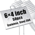 Large Metal Garden Plant Markers 50 Pack - Durable Stainless Steel