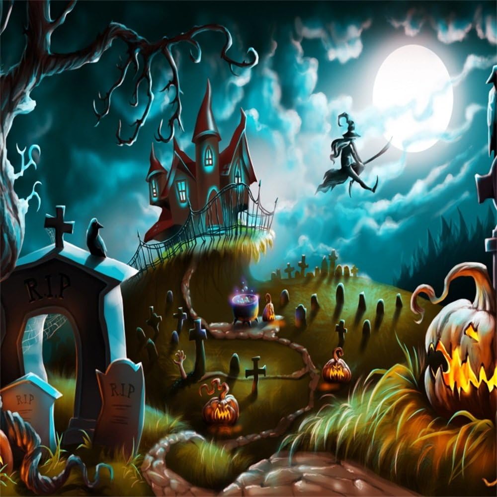 Laeacco Halloween Theme Backdrop for Spooky Celebrations