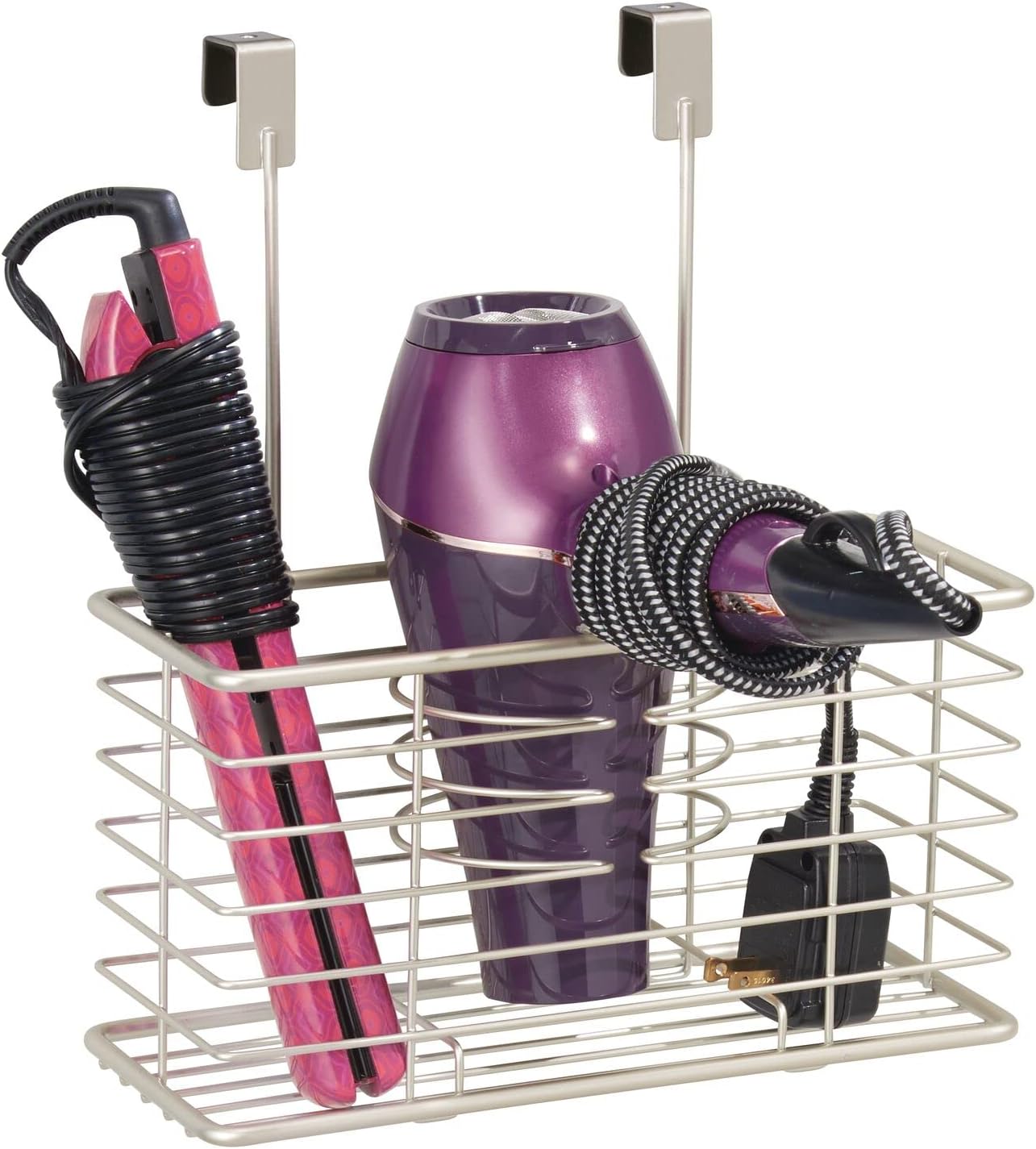mDesign Hair Styling Tool Organizer - Space-Saving Storage