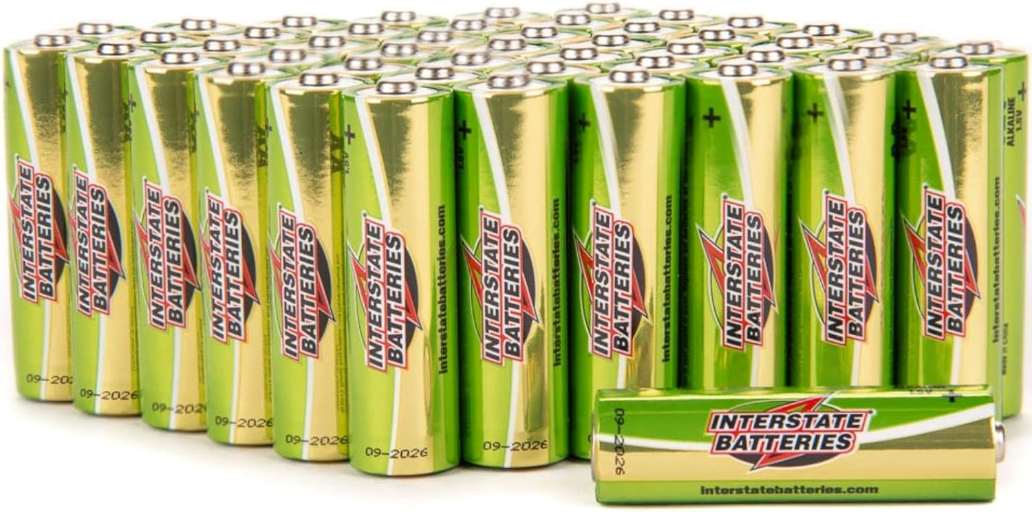 Interstate Batteries AA Alkaline Battery 48 Pack for All-Purpose Use