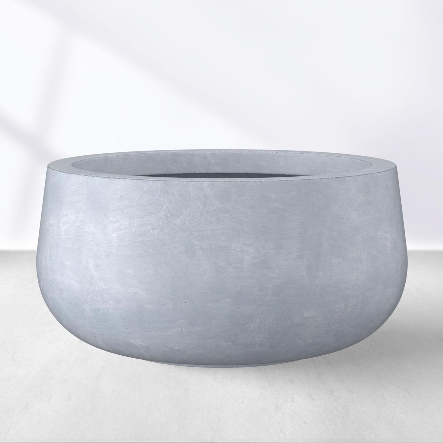 Kante 15.7in Dia Round Concrete Planter for Indoor Outdoor Use