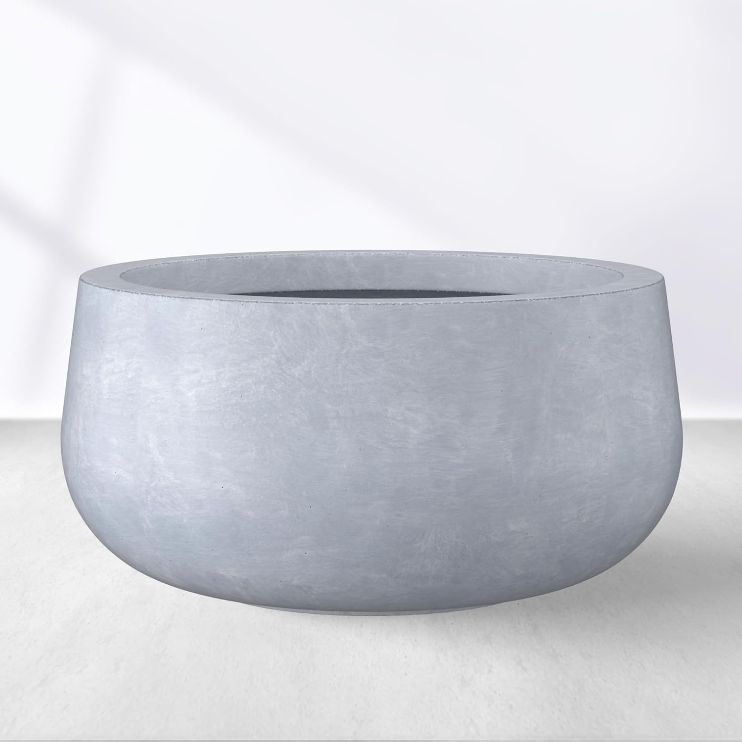 Kante 15.7in Dia Round Concrete Planter for Indoor Outdoor Use