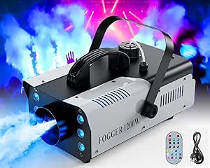 Powerful Fog Machine with RGB LED Lights for Parties and Events