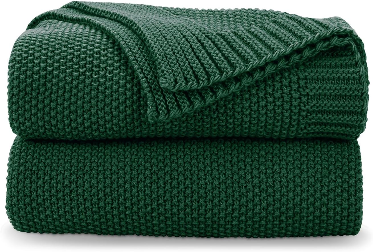 CozeCube Christmas Green Throw Blanket for Cozy Living Room