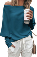 Off Shoulder Sweater for Women 2025 - Casual Oversized Knit Pullover